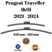 Resim Peugeot Traveller K0 2021 2022 2023 2024 Uyumlu Ön Cam Silecek Süpürgesi Takımı 650/480mm Silbak Sb2619d 