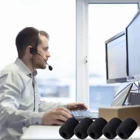 Resim fobun Mikrofon Pedi Mikrofon Süngeri Mikrofon Yastığı Yaka Mikrofon Süngeri Kulaklık Mikrofon Süngeri Kürsü Mikrofon Süngeri 