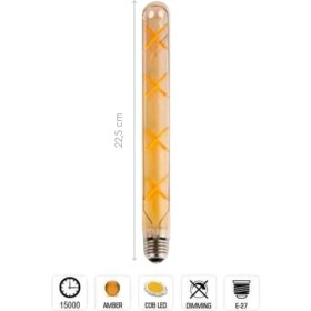 Resim Lidyahan Store 4 W Dekoratif Rustik LED Ampul Amber (2 Adet) 