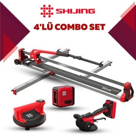 Resim SHİJİNG TOOLS Manuel Kesici Dijital Vantuz Fayans Vibratörü ve Lazer Metre 4'lü Pro Set 