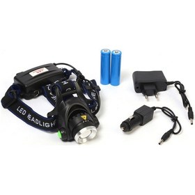 Resim F.B.i F-823a Zoomlu Şarjlı Kafa Lambası 500 Mt Görüş Siyah 