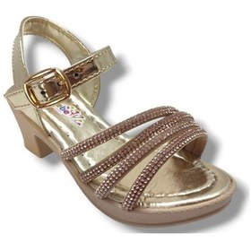 Resim Yıldız Bebe 484-25 Taşlı Topıklu Kız Çocuk Sandalet 