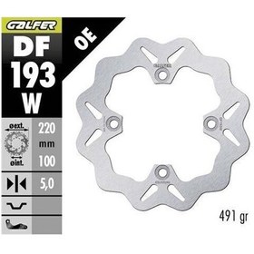 Resim Kawasaki Ninja Zx-10r Arka Fren Diski 220 Mm 2006-2007 Galfer Yuvarlak Sabit Disk 