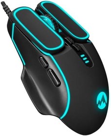 Resim Everest SG-G55 Xfora LED Işıklı Gökkuşağı Aydınlatmalı 7d Makro Tuşlu Siyah 7200 DPI Oyuncu Mouse, Siyah 