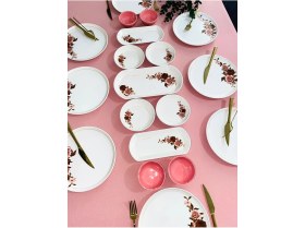 Resim Pink Rose Model 8 Kişilik 19 Parça Kahvaltı Takımı 