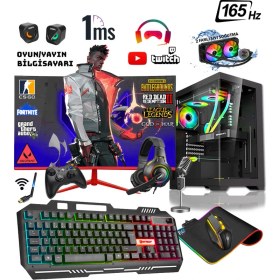 Resim Zeiron Panter X30 Ryzen 5 5600 16GB Ram 1 Tb M.2 Nvme SSD 12GB 192BIT RTX3060 24" 165Hz Sıvı Soğutmalı Masaüstü Oyuncu Bilgisayarı 