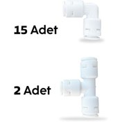 Resim 15 L + 2 T Quick Dirsek Su Arıtma Cihazları Filtreleri İle Uyumlu 
