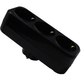 Resim enparlak Üçlü Golyat Fiş Priz Siyah Mutlusan 