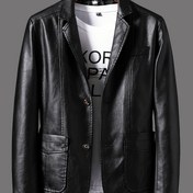 Resim Erkekler İçin Slim Fit Soft-Shell Ceket - Tek Düğmeli Ön, Göğüs Cepli İş ve Günlük Kullanım için Şık Kaban, Hafif Kesim, Zarif Dikiş Detaylı 