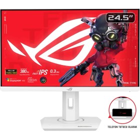 Resim Asus Rog Strıx XG259QNG-W 24.5 Hdr Gamıng Fast IPS Beyaz Freesync ve G-Sync Uyumlu 1920X1080 0.3ms 380Hz 400CD Dp HDMI USB Vesa 3yıl Elmb Sync,pıvot Monitör 