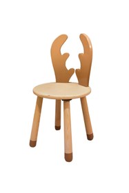 Resim Woodnjoy Wood & Joy Doğal Ahşap Renkli Çocuk Sandalye Geyik 