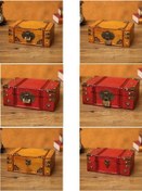 Resim Novahub Antika Kozmetik Kutusu, Tuvalet Aksesuarları, Sarı Kilitli 