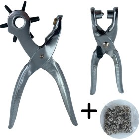 Resim Beren Boutiqat 2'li Kolay Kemer Deri Delik Açma Delme Aleti Delici Pensesi Delgeç Seti 