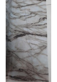 Resim Mermer Desenli Şeffaf Masa Örtüsü 100 Cm X 100 