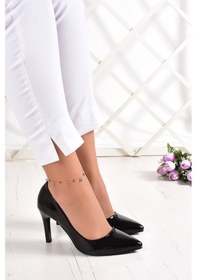 Resim Erkan Saçmacı Gowa Siyah Rugan Klasik Stiletto 9 Cm. 