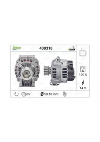 Resim VALEO 439318 ALTERNATÖR CLIO II 