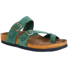 Resim Bueno Shoes Yeşil Nubuk Deri Erkek Parmak Arası Terlik 05mt102 
