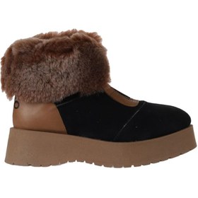 Resim Bueno Shoes Siyah Kahve Deri-süet Kadın Dolgu Topuklu Bot 01wv1316 