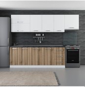 Resim Minar 285 Cm Mutfak Dolabı Beyaz Dore 285-D4 Beyaz 