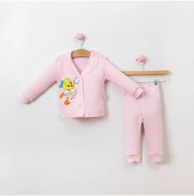 Resim LE BON BABY Tweety Desenli Pijama Takımı Kız Bebek 