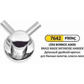 Resim Arı Metal Lüks Bornoz Askısı Pirinç 2 Li 