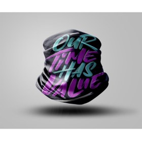 Resim Buffalo Yazı Tasarımlı Motorcu Buff Maske Outdoor Boyunluk Unisex Bandana 