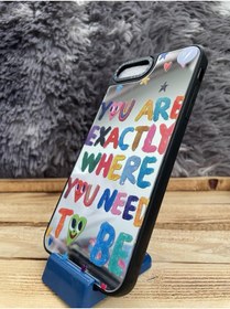 Resim BYDC Iphone 6 Plus / 6s Plus / 7 Plus / 8 Plus Uyumlu Ayna Detaylı You Are Exactly Desenli Lüx Kılıf 