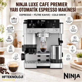 Resim Ninja Luxe Cafe Premier Gümüş Yarı Otomatik Espresso Makinesi 