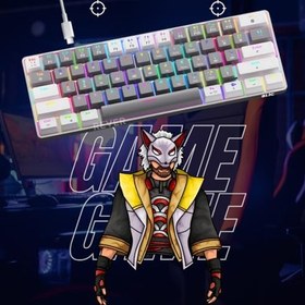 Resim Rever T60 Mekanik Oyuncu Klavyesi Red Switch RGB Led Işıklı Kablolu Gaming Klavye 