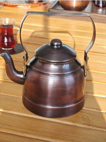 Resim Çay Durağı Bakır Demlik Oksit Renk Oksit 