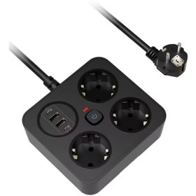 Resim sonx AKIM KORUMALI Avrupa Soket Kartı Tip-C Usb 2 m Uzatma Kablosu Emniyet Anahtarı ile 