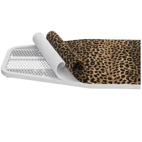 Resim Ütü Masası Kılıfı Keçeli Leopar Desen Battal Boy Xxl Pamuklu Yanmaz Üretim Açık Kahverengi 