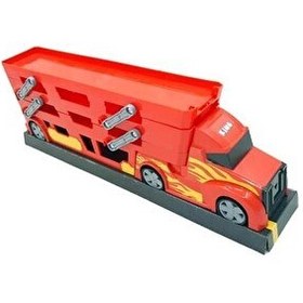 Resim King Toys 3 Katlı Sürat Pistli Tır 3 Arabalı Garaj Otopark Yarış Pisti Eğitici Oyun Seti TKM-1032 