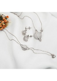 Resim Brezza Lusso Jewelry Gümüş Gezegen Kadın Kolye Küpe Bileklik Seti 