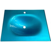 Resim Cam Lavabo 12 MM 90 x 56 CM M.Turkuaz 