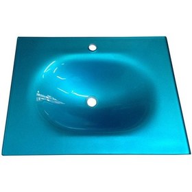 Resim Cam Lavabo 12 MM 90 x 56 CM M.Turkuaz 