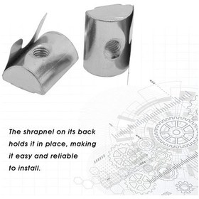 Resim Ximistore9 M8 Profil Bağlantı Aksesuarı, Çelik Galvanizli Esnek Somun Blokları, Kolay Kurulum, 20 Adet 40 Serisi Alüminyum Profil İçin 