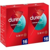 Resim Durex Yakın Hisset Slim Fit Ince Prezervatif 16 x 2 Adet 
