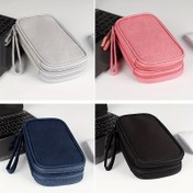 Resim Seyahat için Büyük Kapasiteli Çift Katmanlı Taşınabilir Depolama Çantası - Fermuar Kapatmalı Dayanıklı Polyester Organizatör, 4 Renk (Gri / Pembe / Lacivert / Siyah) - Elektronik, Kozmetik ve Cilt Bakımı Organizasyonu için Kadın Moda Aksesuarı, Taşınabilir Elektronik Çanta | Rahat Depolama Stili | Kolay Temizlenebilir Malzeme, Seyahat Çantası 