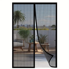 Resim Modern Manyetik Ekranlı Kapı - Kendinden Sızdırmaz, Ağır Hizmet Tipi, Böcekleri Dışarı Tutma İçin - Örgü, Keten Gibi Malzeme, Bohem Tarzı, Uzay Temalı Tasarım, Çeşitli Oda Tipleri İçin Mükemmel, Elektrik veya Pil Gerektirmez, Açık Hava Yaşam Çözümü | Modern Ekranlı Kapı | Dayanıklı Ekranlı Kapı, Ekranlı Veranda 