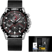 Resim Hanyang Gümüş Siyah M Relogio Masculino Lıge Yeni Erkek Saatler En Lüks Marka Moda Spor Su Geçirmez Kronograf Erkek Paslanmaz Çelik Kol Saati Erkekler (Yurt Dışından) 