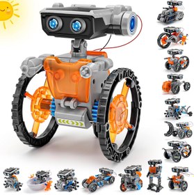 Resim 15'i 1 Arada Güneş Enerjili Robot, 8+ Yaş Çocuklar İçin Eğitici STEM Oyuncak 