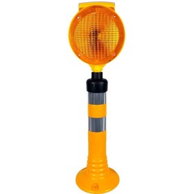 Resim İleri Trafik Solar Yuvarlak Flaşörlü Delinatör Seti Sarı 