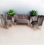 Resim Tutkum Metal Ayaklı Papatya Çay Seti Koltuk Takımı 