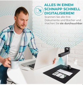 Resim Irıscan Desk Kitap Tarayıcı, Ocr Belge Tarayıcı 8mp - 12mp Ekstrapolasyonlu Görselleştirici -v6: Pdf Düzenleyici, Taşınabilir Tarayıcı, Aı Düzleştirilmiş Otomatik Tarama Parmak Gizleme, A4 Tarayıcı Winmac 