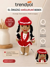 Resim ELUNE İSTANBUL Elune Milano&İstanbul El Örgüsü Amigurumi Kız Bebek - Özel Tasarım Dekoratif Oyuncak 