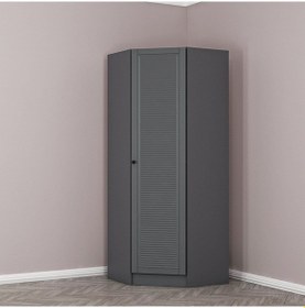 Resim Kale 1 Kapaklı Köşe Dolap Antrasit Mebran Panjur 210cm Antrasit 