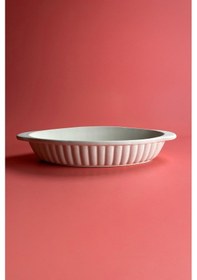 Resim Oval Fırın Kabı - Seramik Bisküvi Ham Ürün 