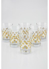 Resim Paşabahçe Altın Yaldızlı Su Meşrubat Bardağı Takımı Seti 6'lı 