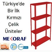 Resim Mekoraf Mekoraf Kırmızı 31X93Cm Ve 43X93Cm Tek Ve Çift Üniteler 